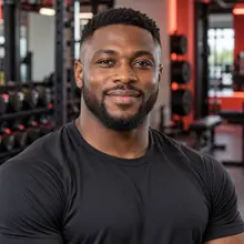 Coach Daniel, Black Nigerian Smart Shape Fitness Gym strength coach