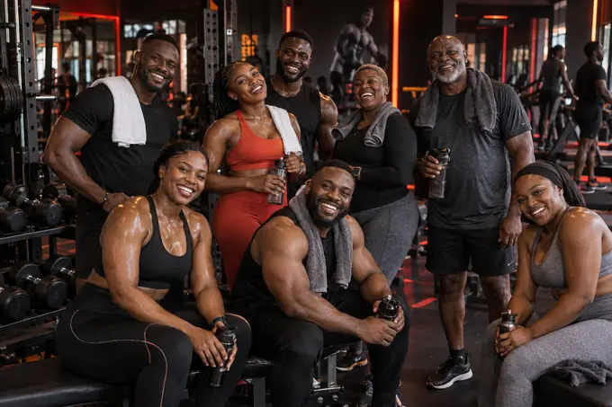 Gym Memberships with Black Nigerian gym members at Smart Shape Fitness Gym